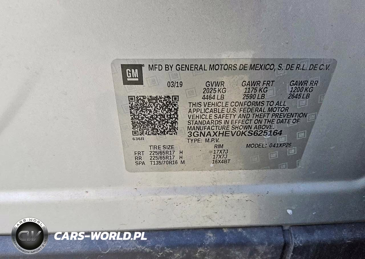 2019 Chevrolet Equinox Ls VIN:3GNAXHEV0KS625164 - 13