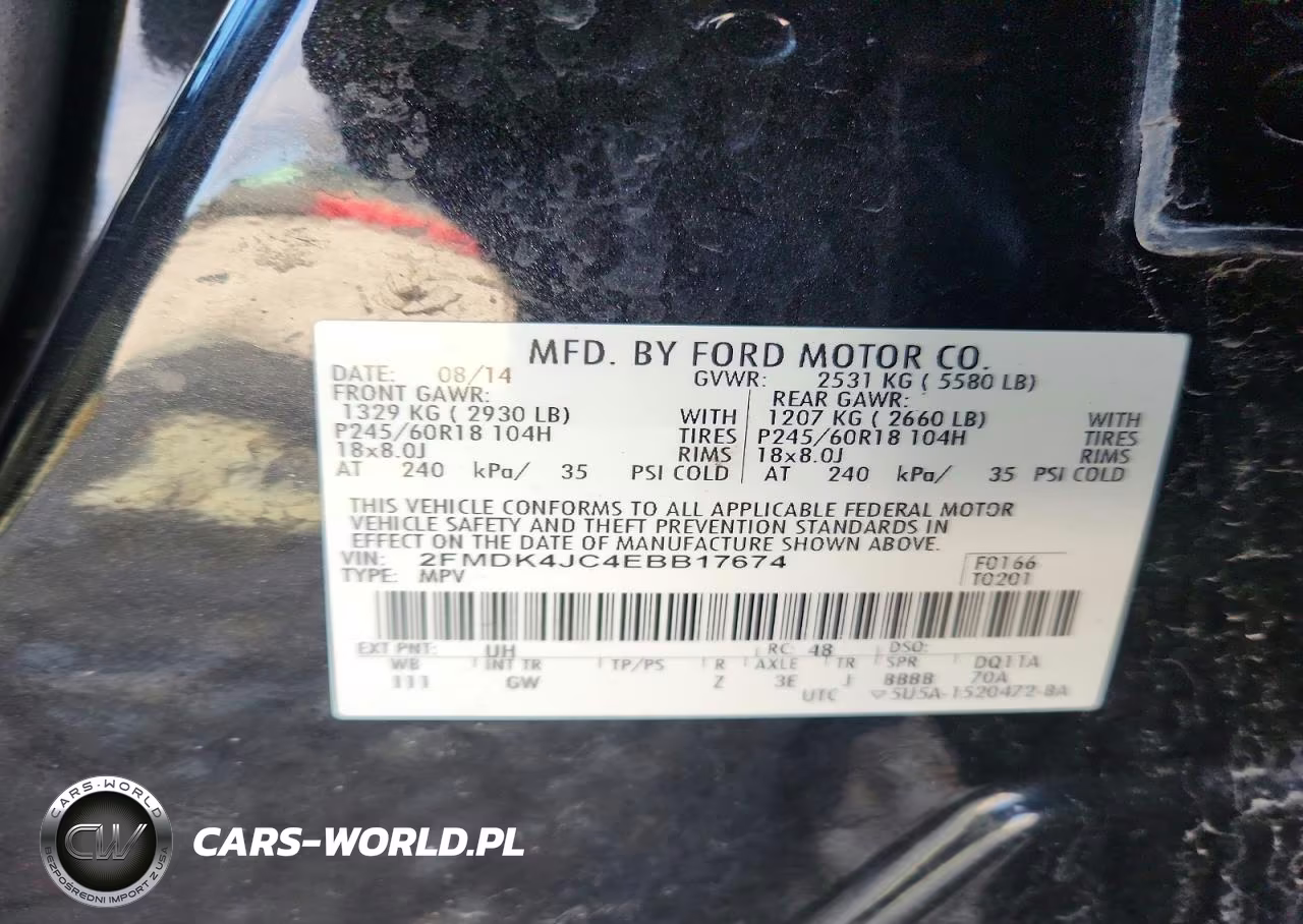 2014 Ford Edge Sel VIN:2FMDK4JC4EBB17674 - 13