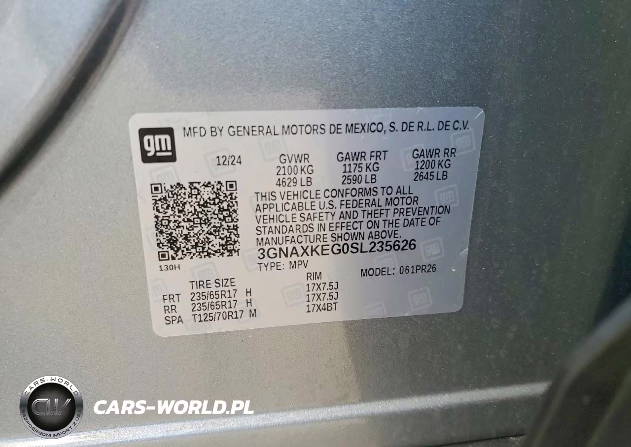 2025 Chevrolet Equinox Activ VIN:3GNAXKEG0SL235626 - 13