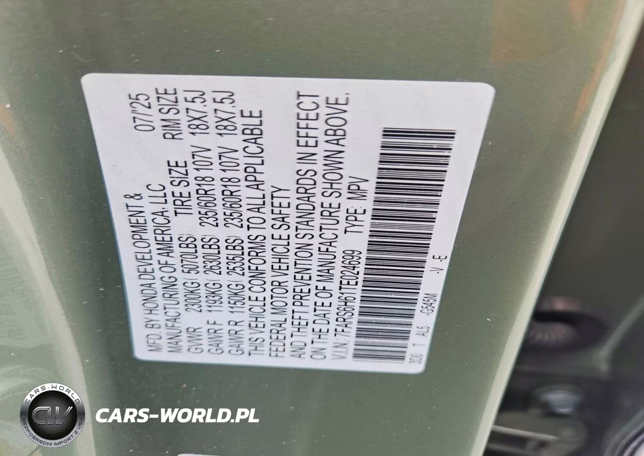 2026 Honda Cr-V Trailsport VIN:7FARS6H61TE024699 - 13