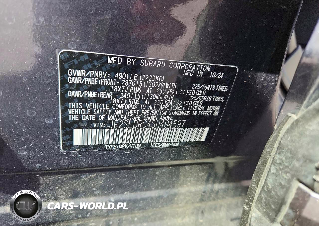 2025 Subaru Forester Limited VIN:JF2SLDRC4SH494597 - 12