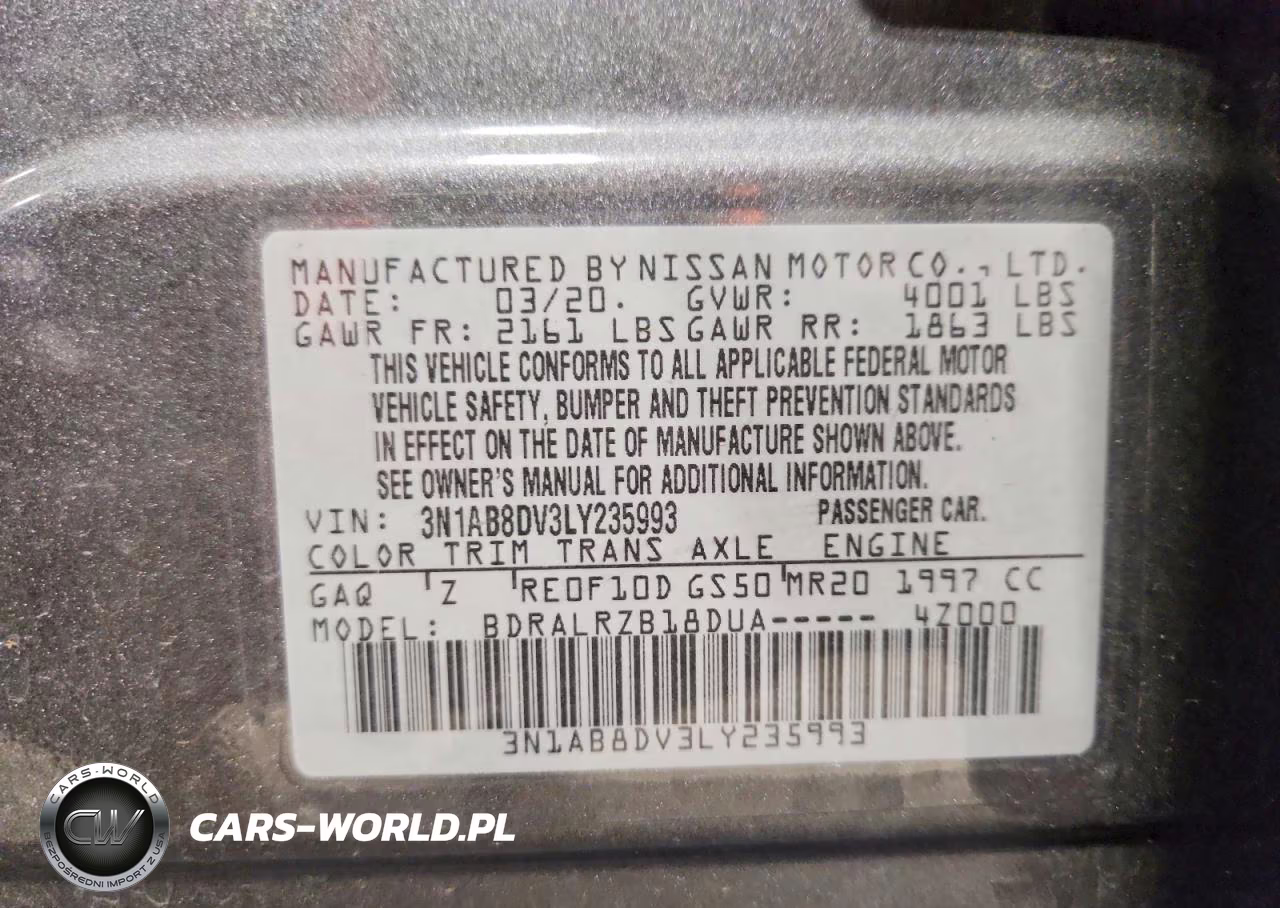 2020 Nissan Sentra Sr VIN:3N1AB8DV3LY235993 - 13