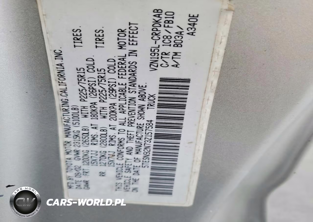 2003 Toyota Tacoma Prerunner V6 VIN:5TESN92N73Z157584 - 12