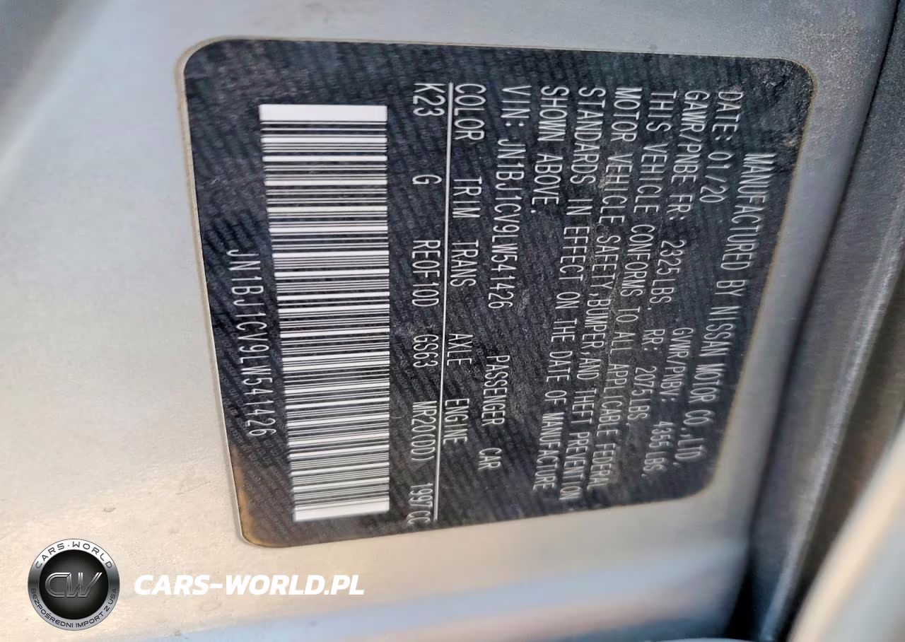 2020 Nissan Rogue Sport S VIN:JN1BJ1CV9LW541426 - 13