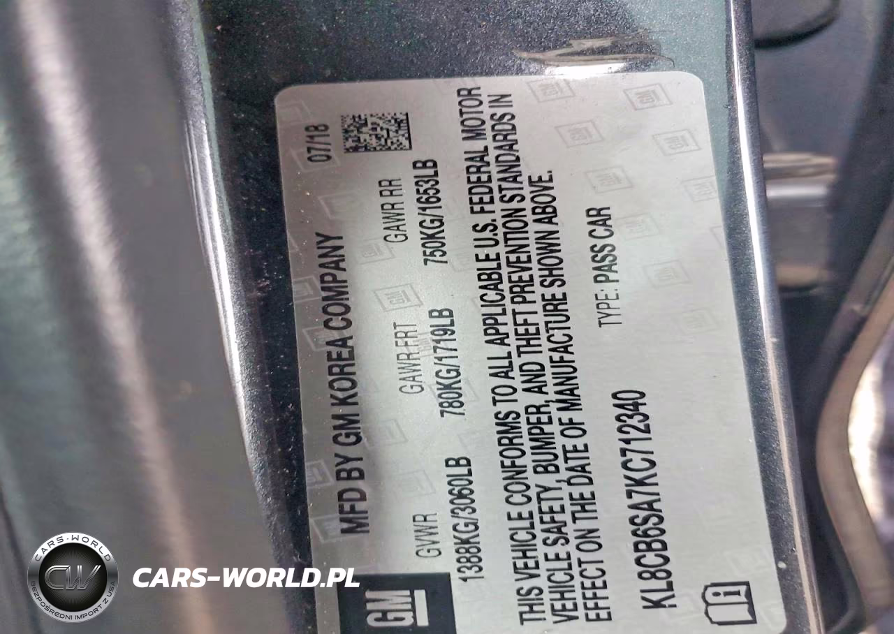 2019 Chevrolet Spark Ls VIN:KL8CB6SA7KC712340 - 12
