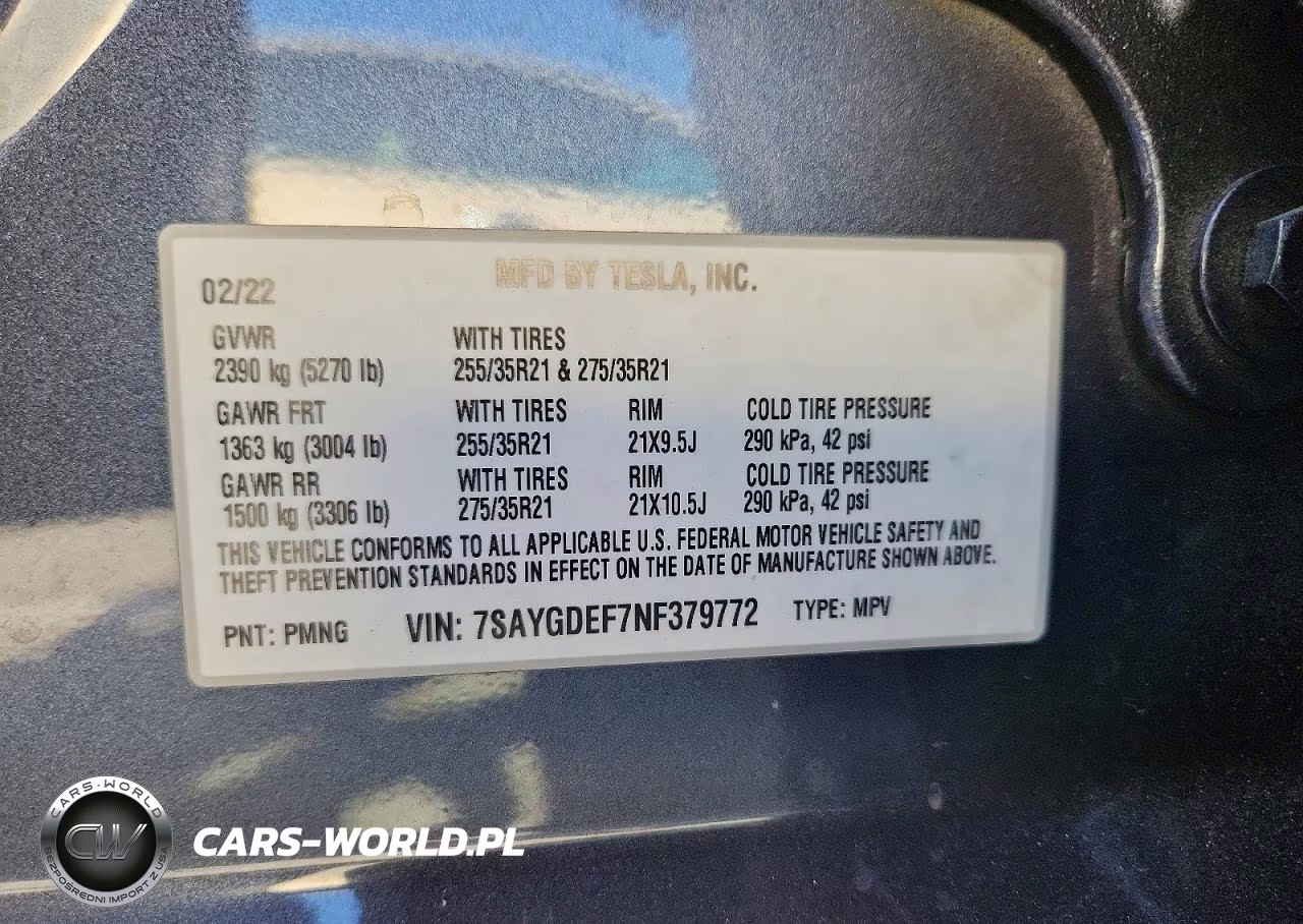 2022 Tesla Model Y VIN:7SAYGDEF7NF379772 - 14