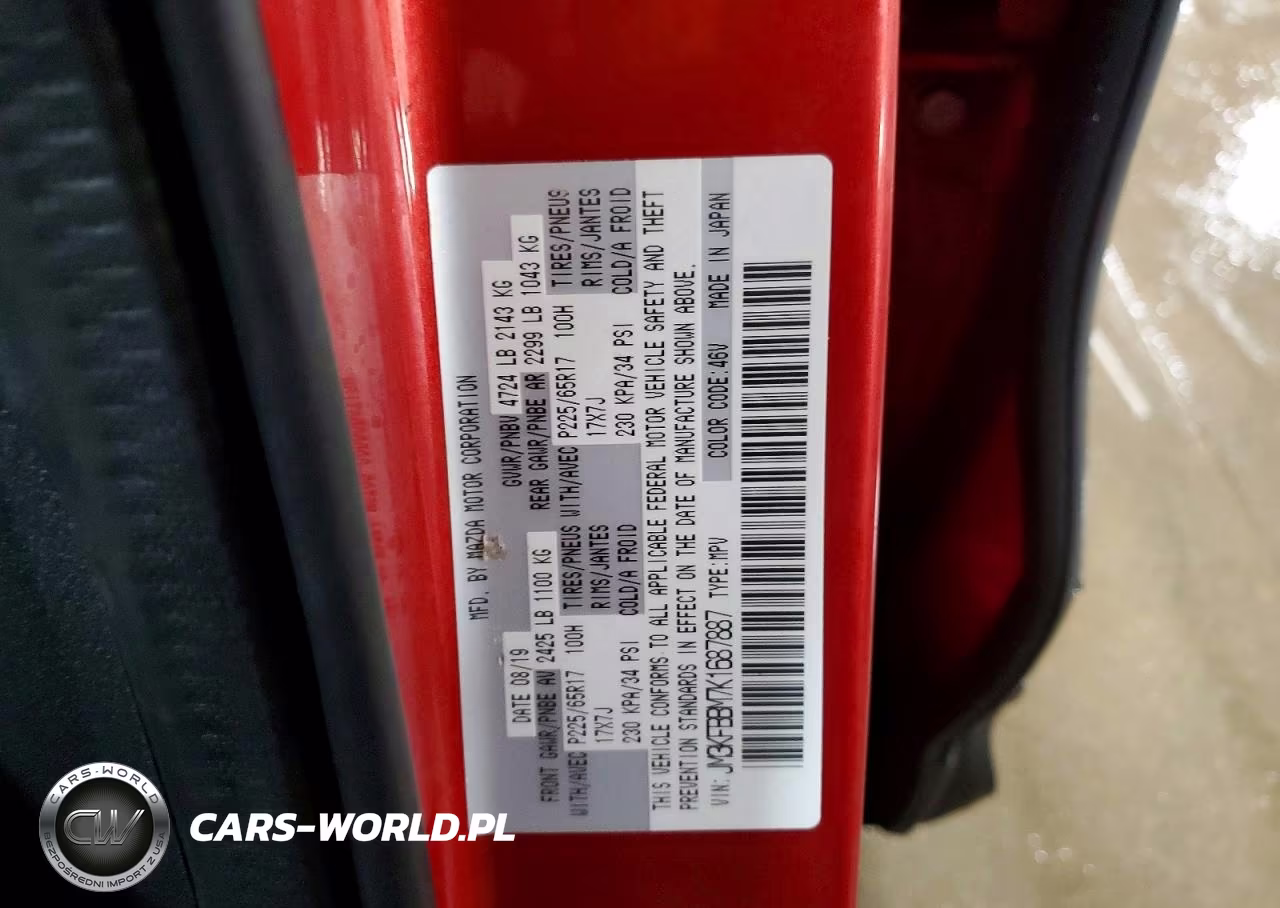 2019 Mazda Cx-5 Sport VIN:JM3KFBBM7K1687887 - 12