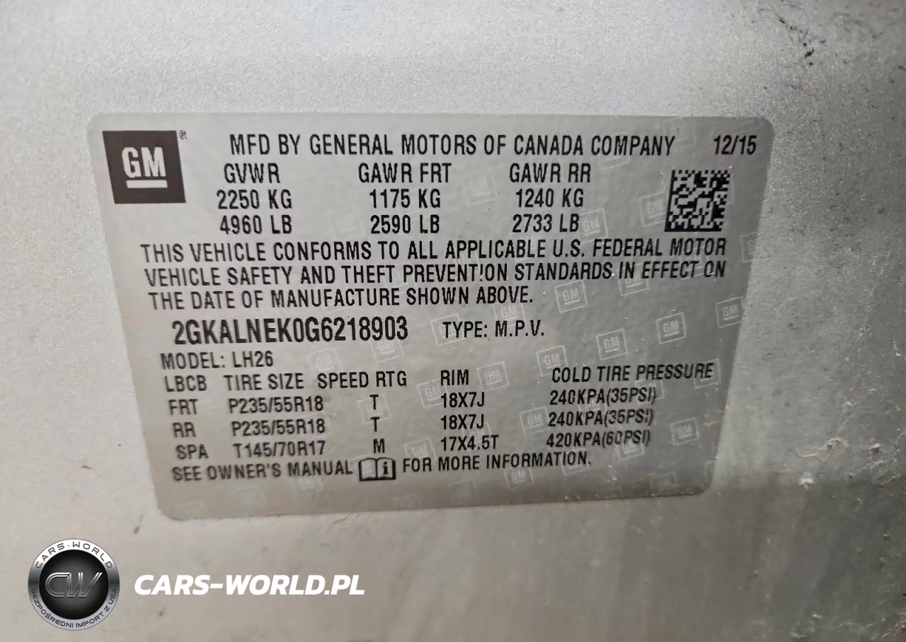 2016 GMC Terrain Sle VIN:2GKALNEK0G6218903 - 13