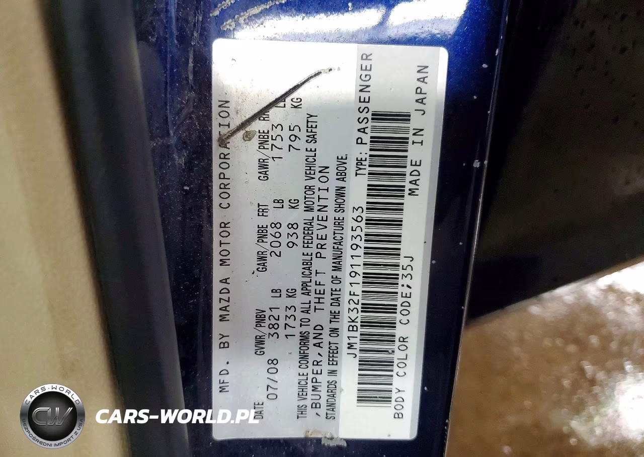 2009 Mazda 3 I VIN:JM1BK32F191193563 - 12