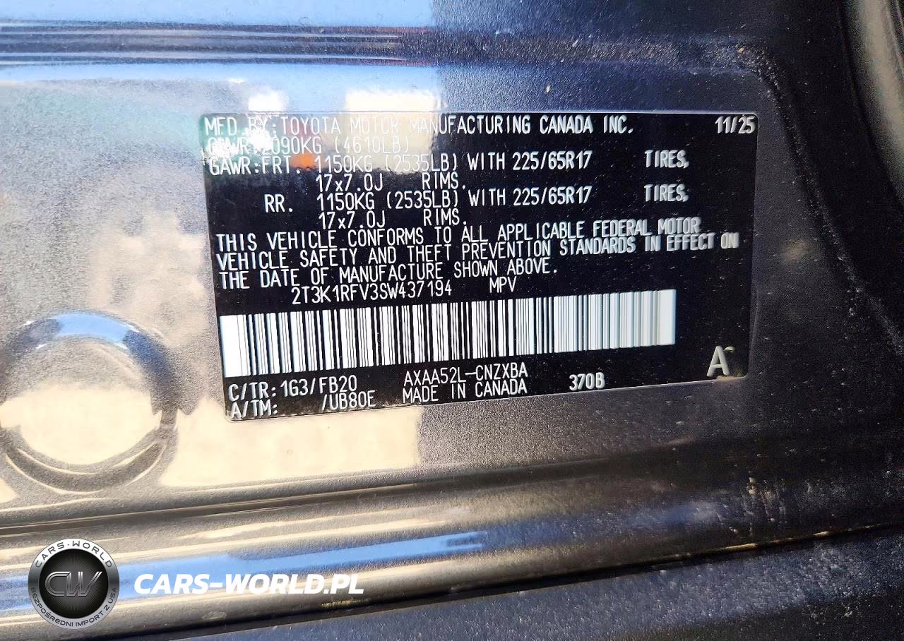 2025 Toyota Rav4 Le VIN:2T3K1RFV3SW437194 - 13
