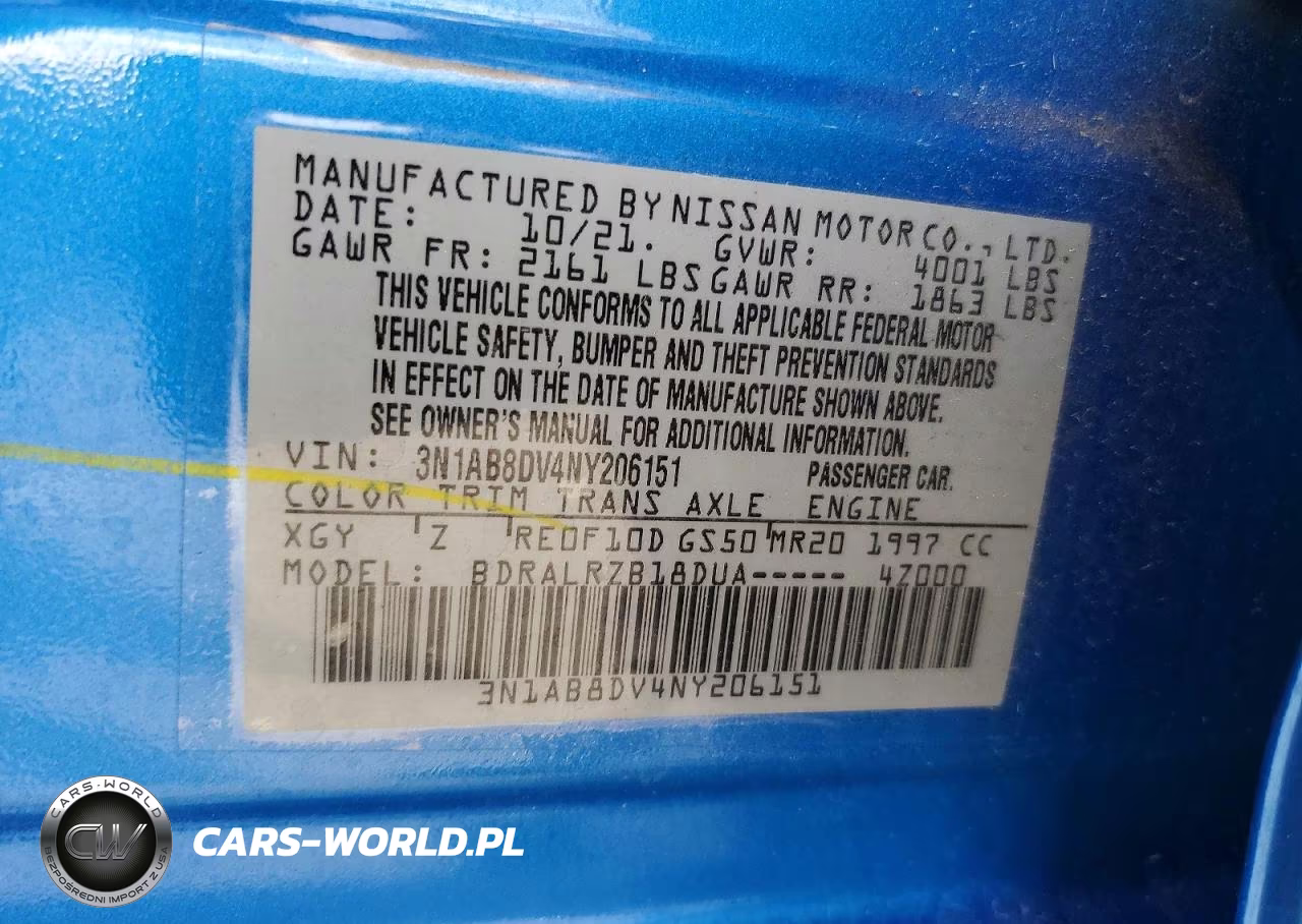 2022 Nissan Sentra Sr VIN:3N1AB8DV4NY206151 - 12