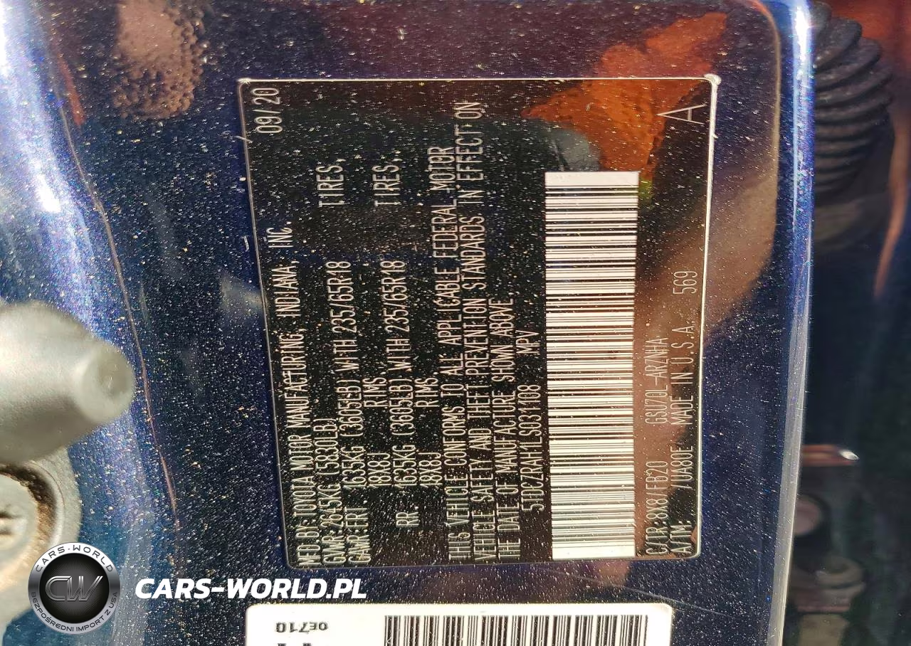 2020 Toyota Highlander L VIN:5TDCZRAH1LS031108 - 12