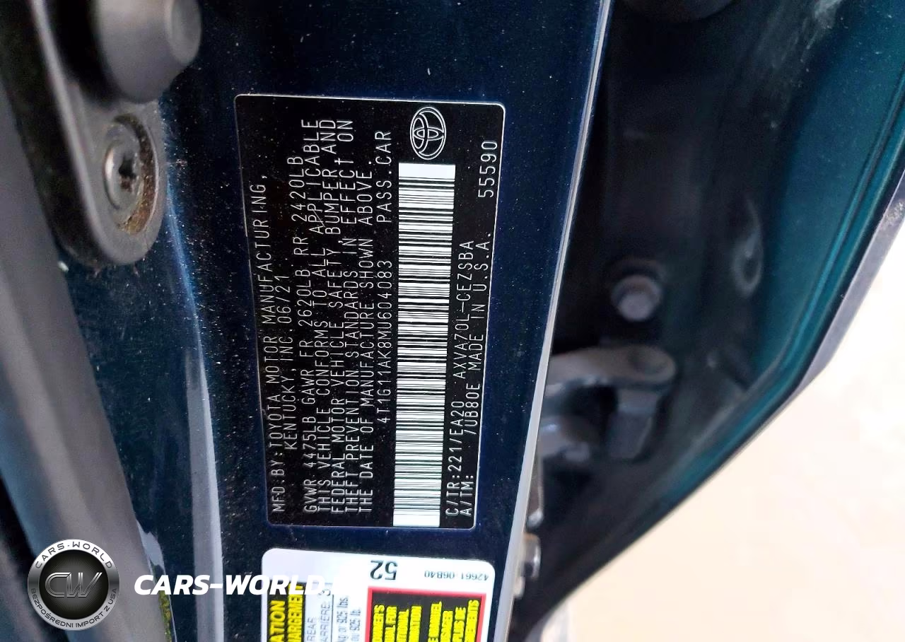 2021 Toyota Camry Se VIN:4T1G11AK8MU604083 - 13