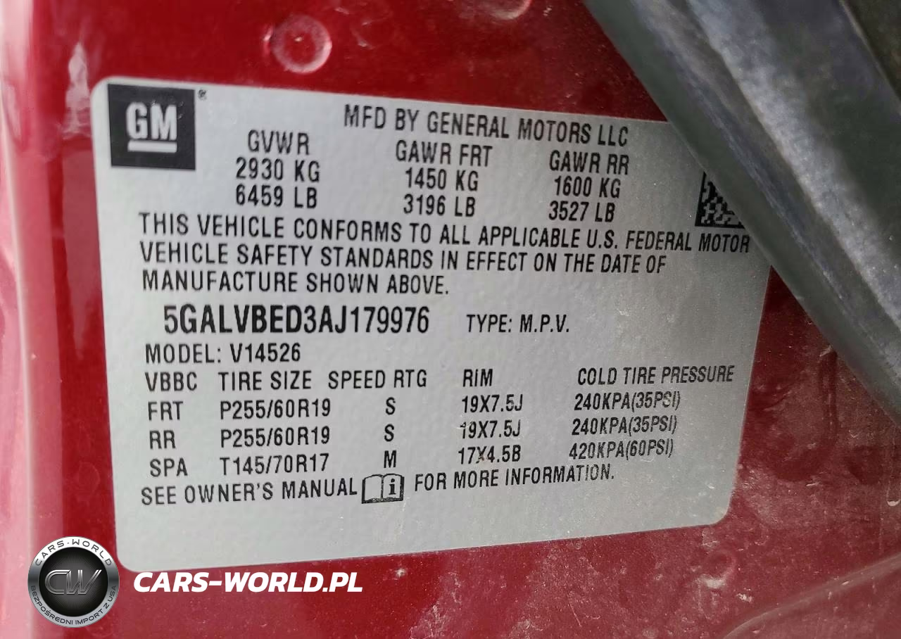 2010 Buick Enclave Cxl VIN:5GALVBED3AJ179976 - 13