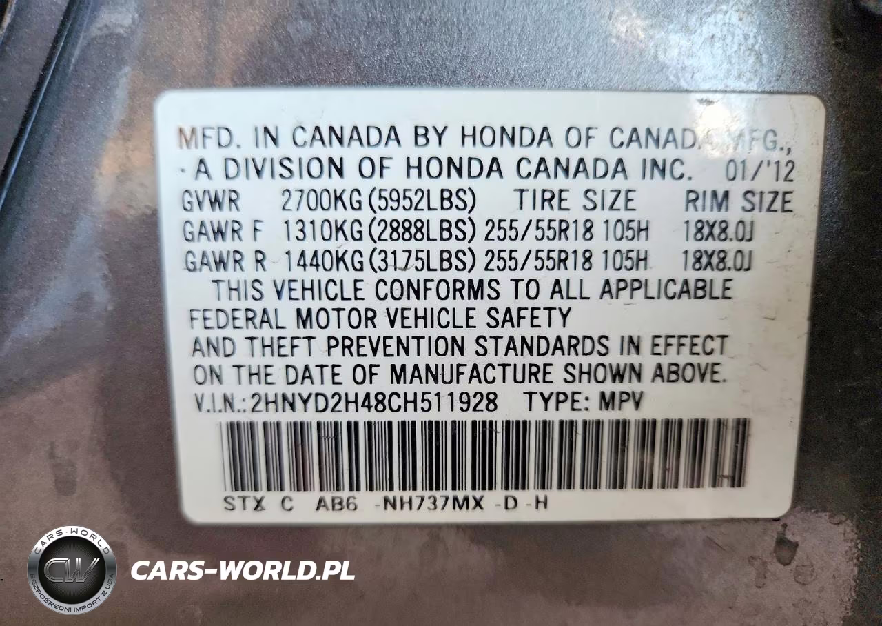 2012 Acura Mdx Technology VIN:2HNYD2H48CH511928 - 13