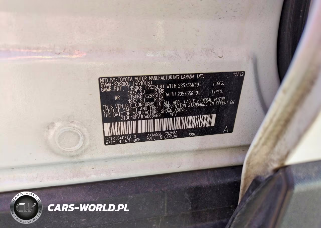 2020 Toyota Rav4 Xle Premium VIN:2T3C1RFV1LW068468 - 13