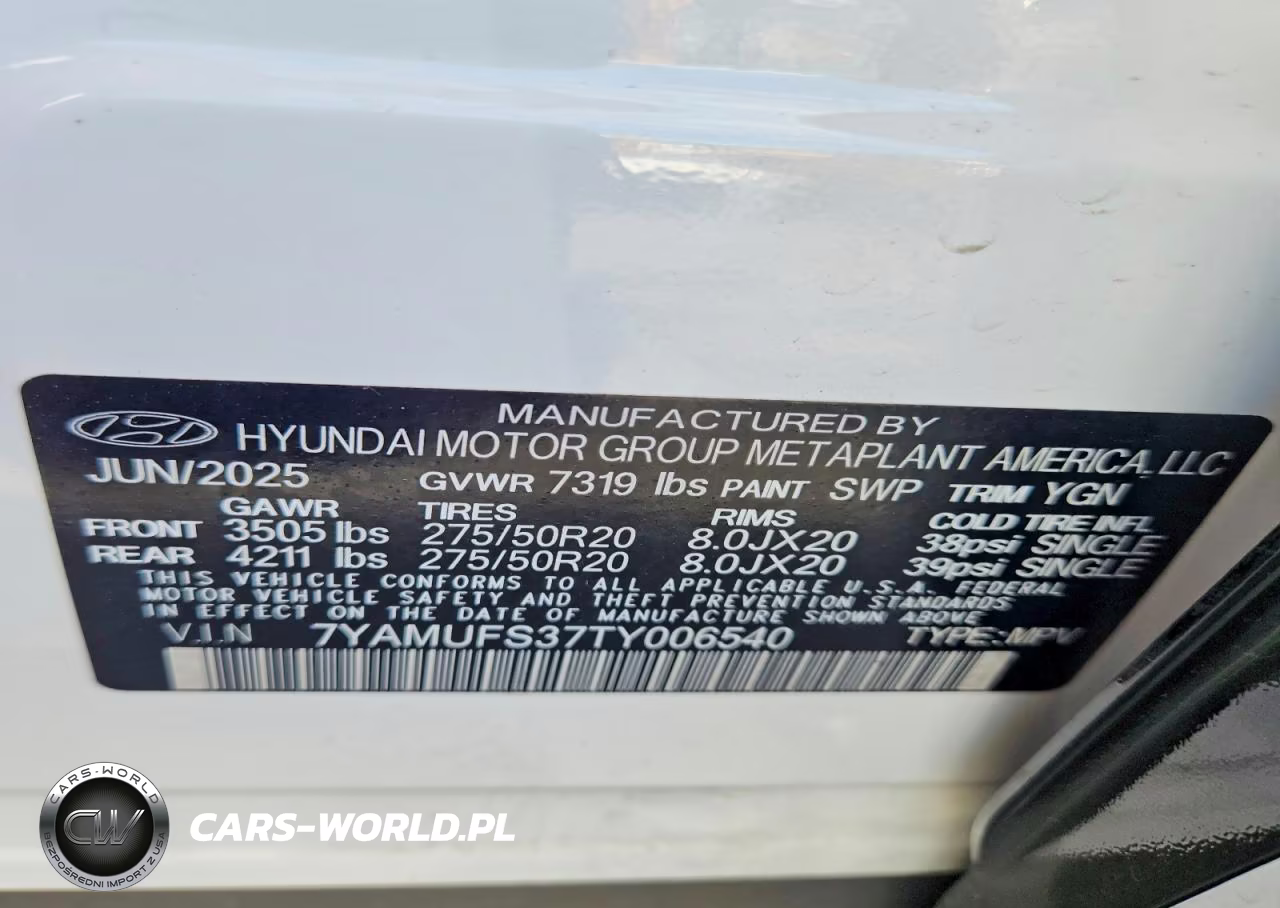 2026 Hyundai Ioniq 9 Sel VIN:7YAMUFS37TY006540 - 12