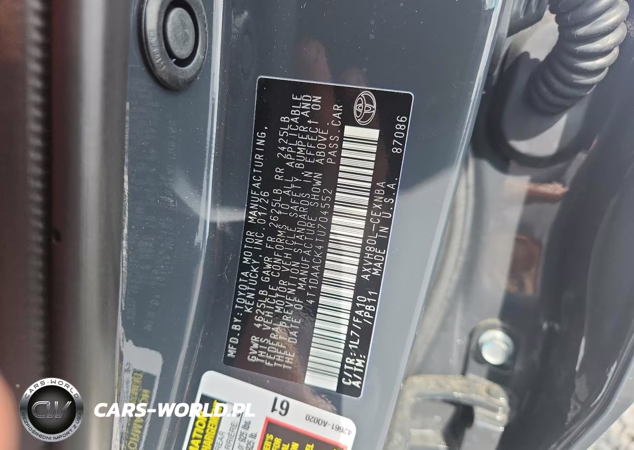2026 Toyota Camry Le VIN:4T1DAACK4TU704552 - 12
