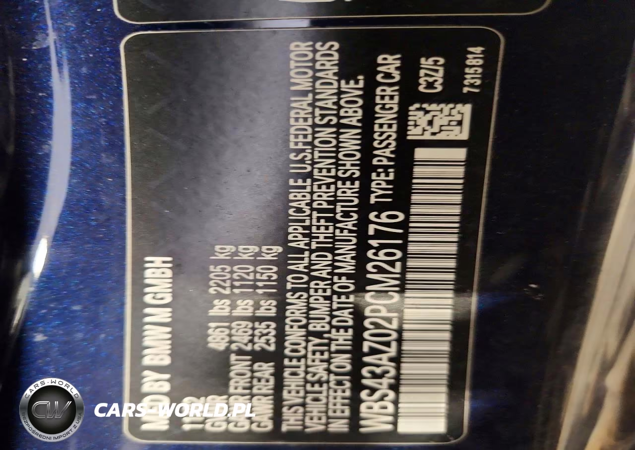 2023 BMW M4 Competition VIN:WBS43AZ02PCM26176 - 13