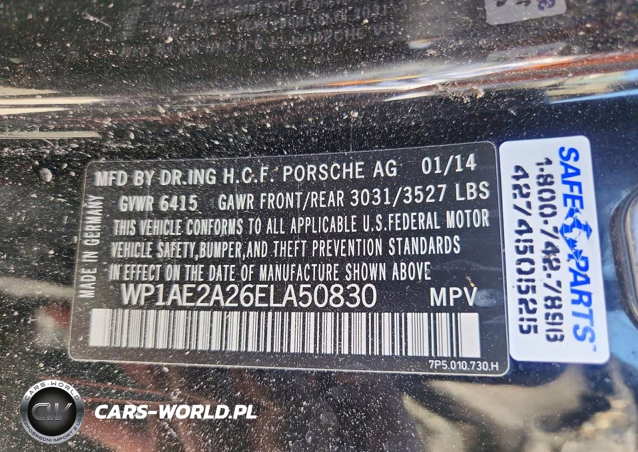 2014 Porsche Cayenne S Hybrid VIN:WP1AE2A26ELA50830 - 13