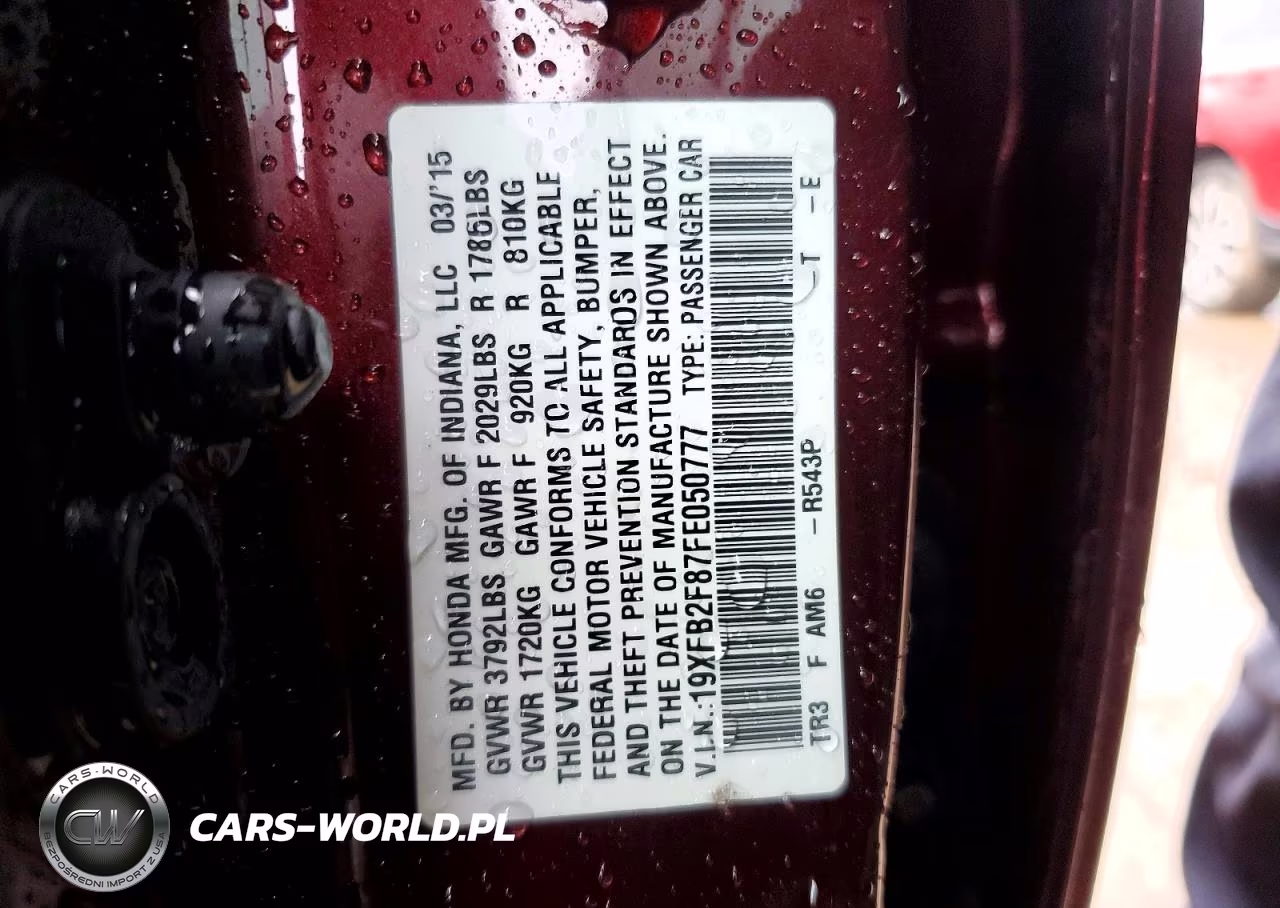 2015 Honda Civic Ex VIN:19XFB2F87FE050777 - 13