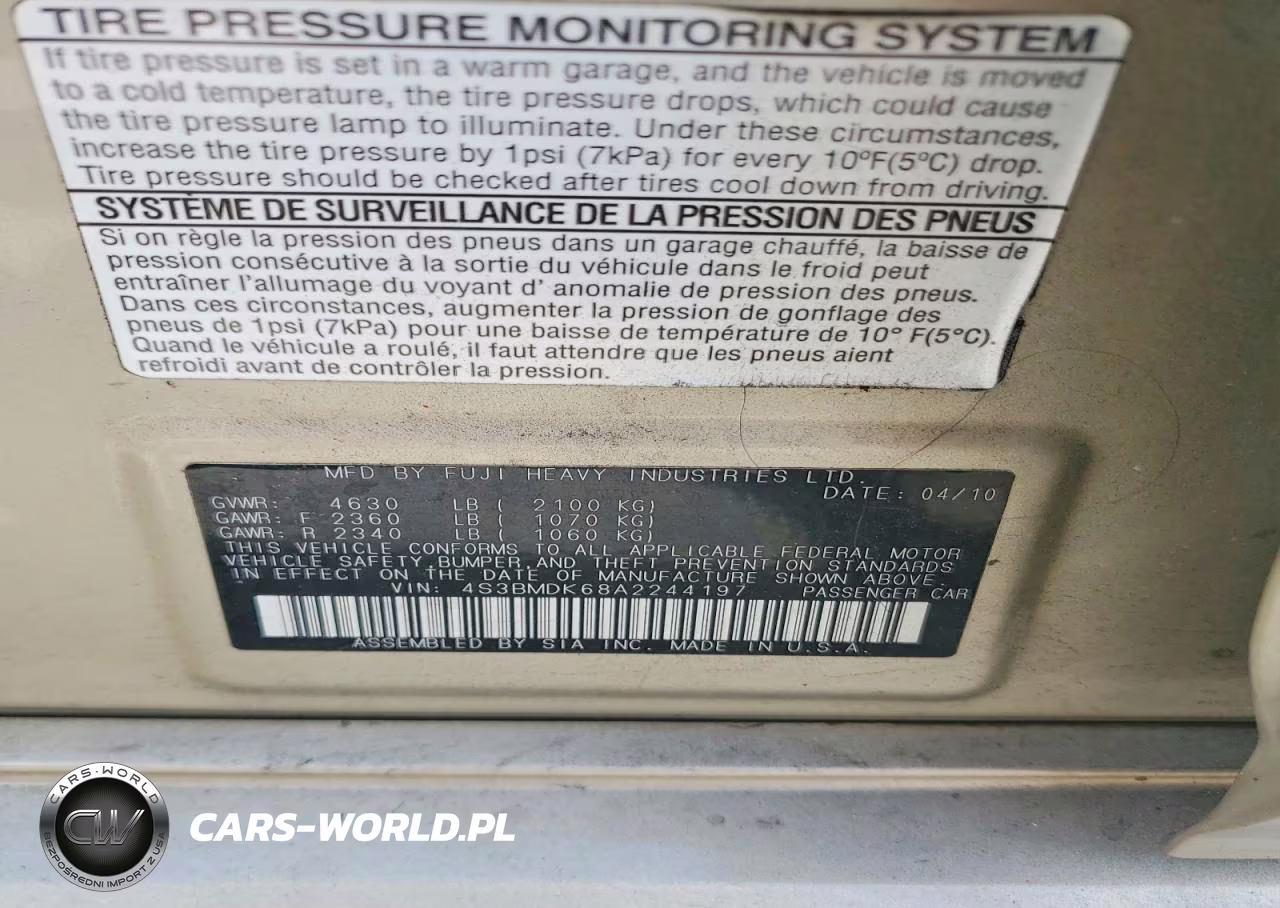 2010 Subaru Legacy 3.6R Limited VIN:4S3BMDK68A2244197 - 12