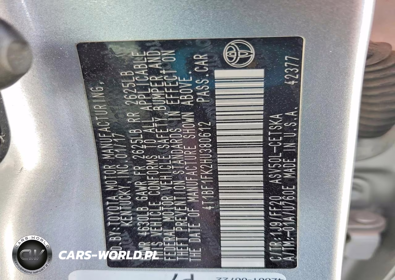 2017 Toyota Camry Se VIN:4T1BF1FK2HU380612 - 12