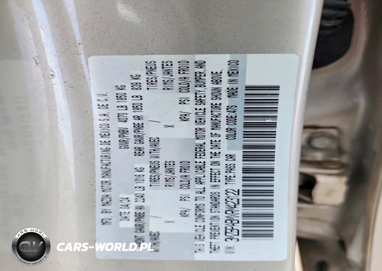 2024 Mazda 3 Select Sport VIN:3MZBPABMXRM423122 - 12