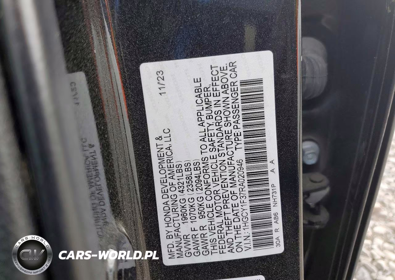 2024 Honda Accord Ex VIN:1HGCY1F37RA020946 - 12