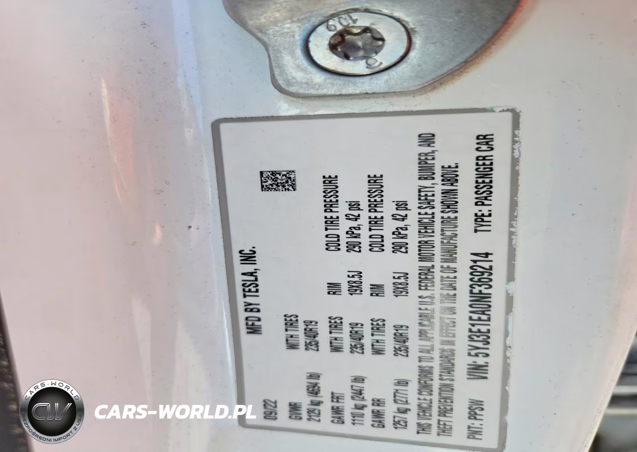 2022 Tesla Model 3 VIN:5YJ3E1EA0NF369214 - 12