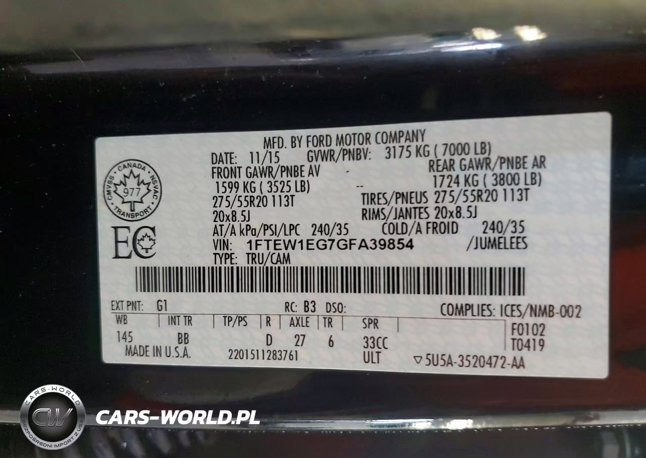 2016 Ford F150 Supercrew VIN:1FTEW1EG7GFA39854 - 12