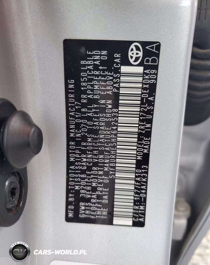 TOYOTA COROLLA L VIN:5YFBURHE5HP642538 - 12