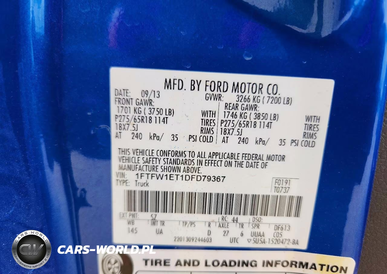 2013 Ford F150 Supercrew VIN:1FTFW1ET1DFD79367 - 12