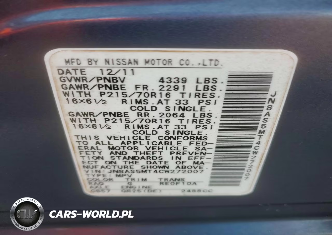 2012 Nissan Rogue S VIN:JN8AS5MT4CW272007 - 14