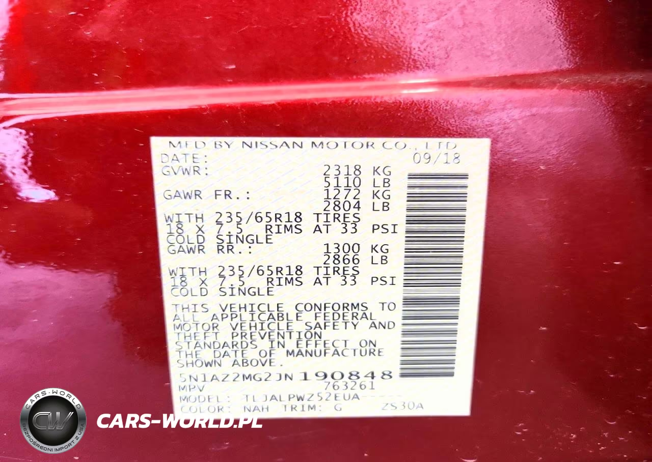 2018 Nissan Murano S VIN:5N1AZ2MG2JN190848 - 14
