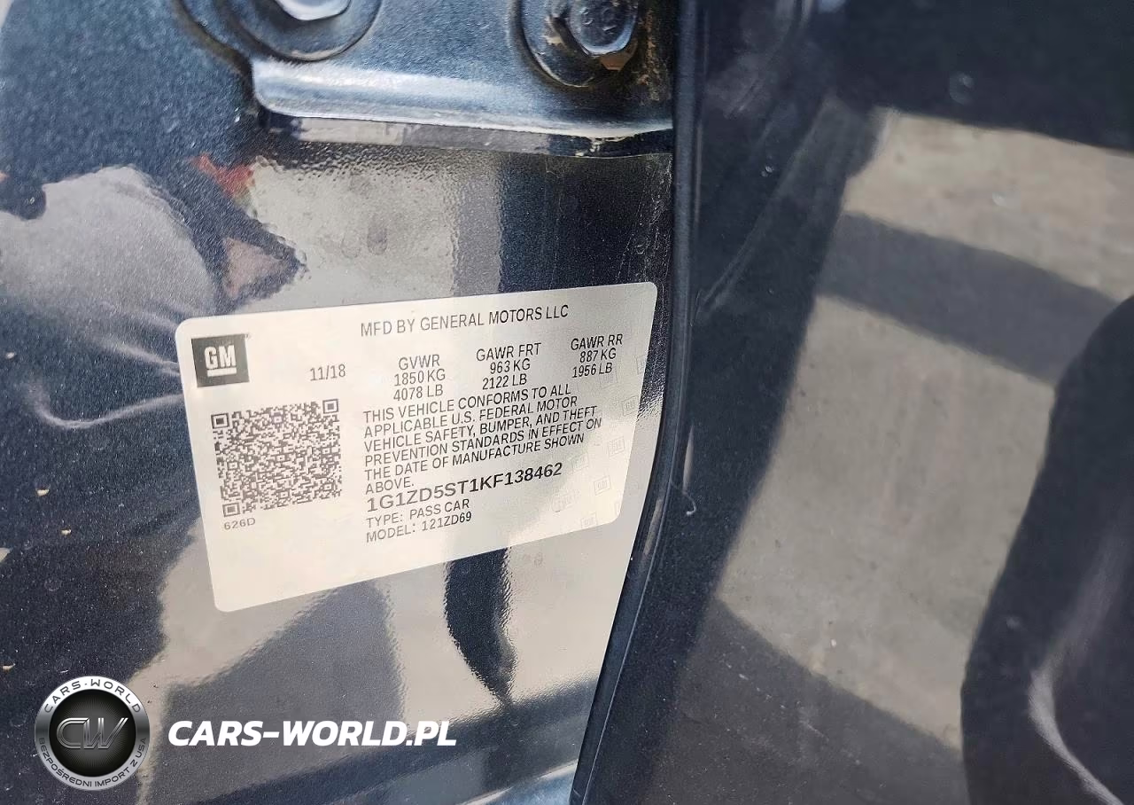 2019 Chevrolet Malibu Lt VIN:1G1ZD5ST1KF138462 - 12
