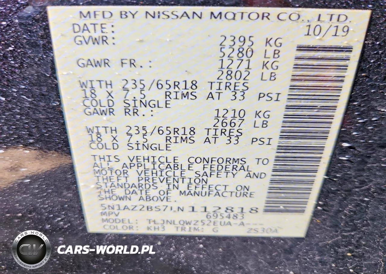 2020 Nissan Murano Sv VIN:5N1AZ2BS7LN112818 - 14