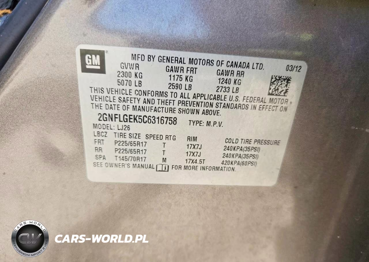 2012 Chevrolet Equinox Ltz VIN:2GNFLGEK5C6316758 - 12