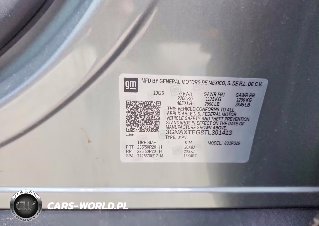 2026 Chevrolet Equinox Rs VIN:3GNAXTEG8TL301413 - 12