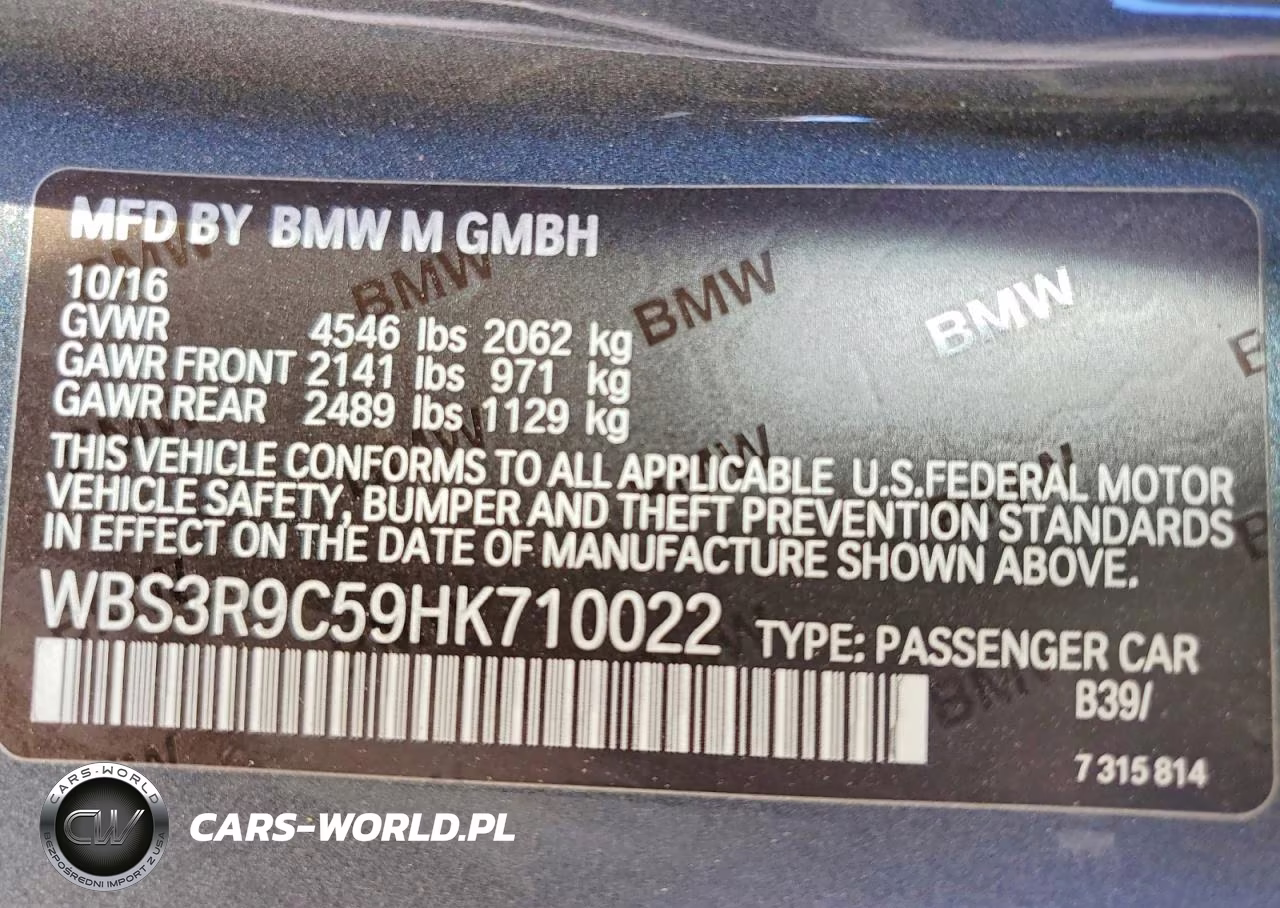 2017 BMW M4 VIN:WBS3R9C59HK710022 - 12