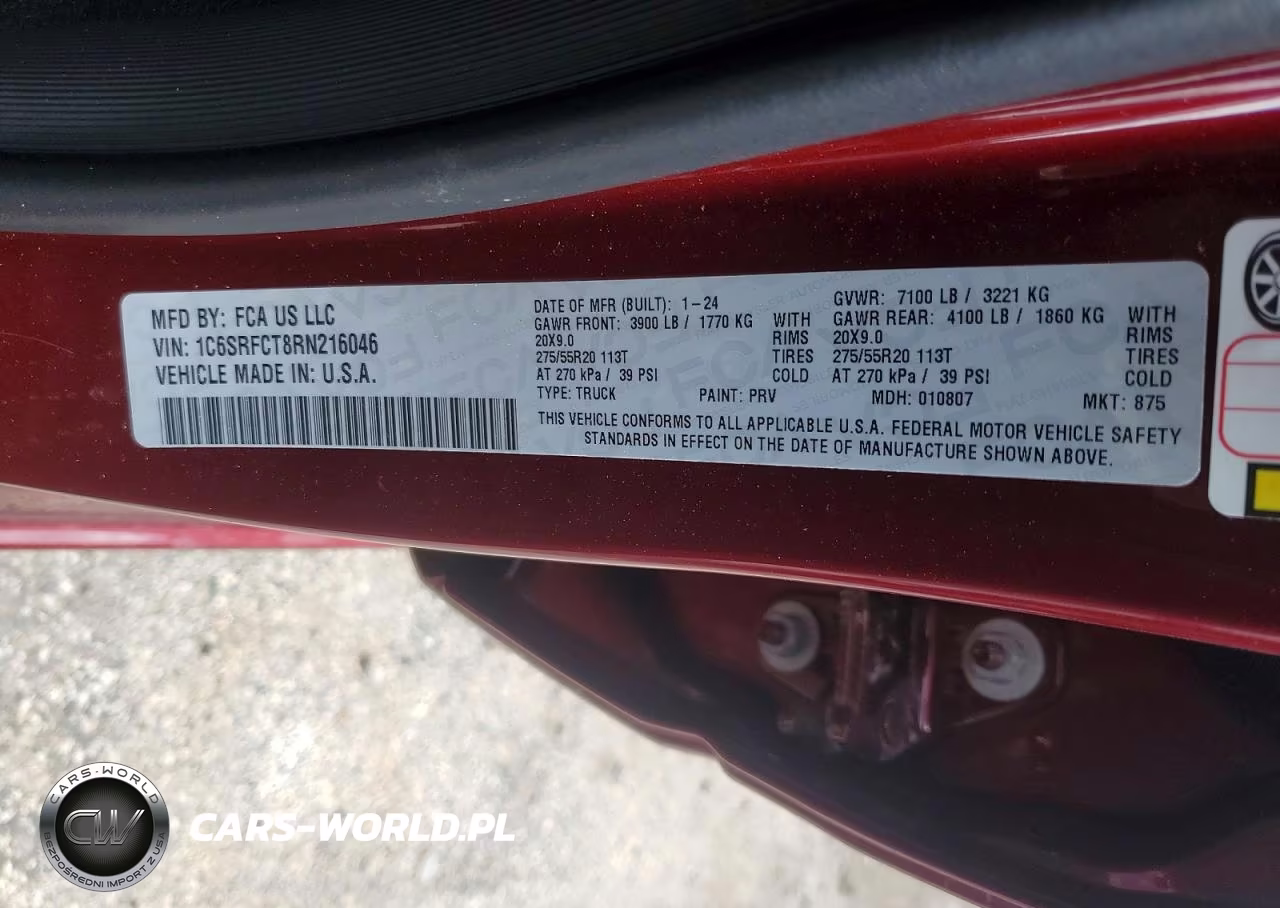 2024 Ram 1500 Tradesman VIN:1C6SRFCT8RN216046 - 12