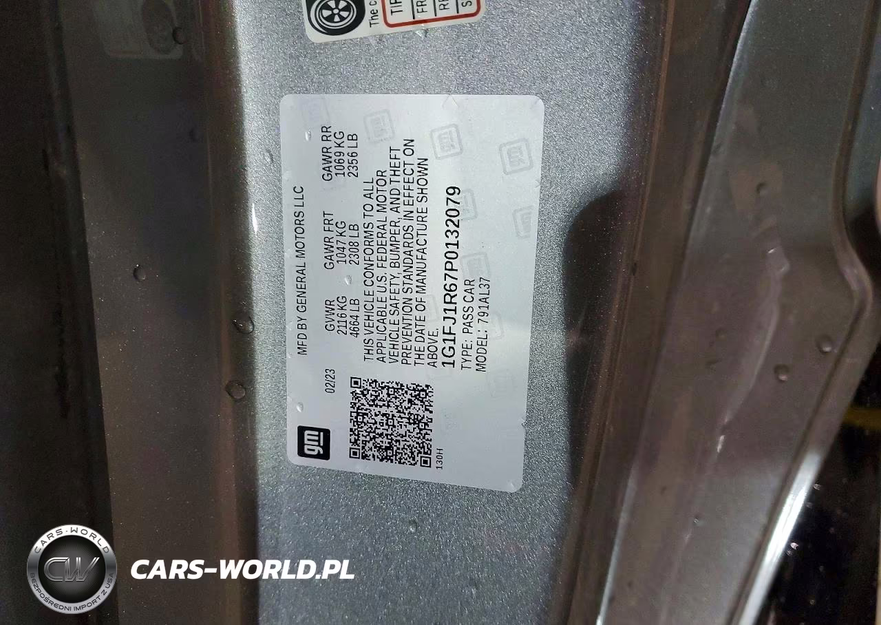 2023 Chevrolet Camaro Zl1 VIN:1G1FJ1R67P0132079 - 12