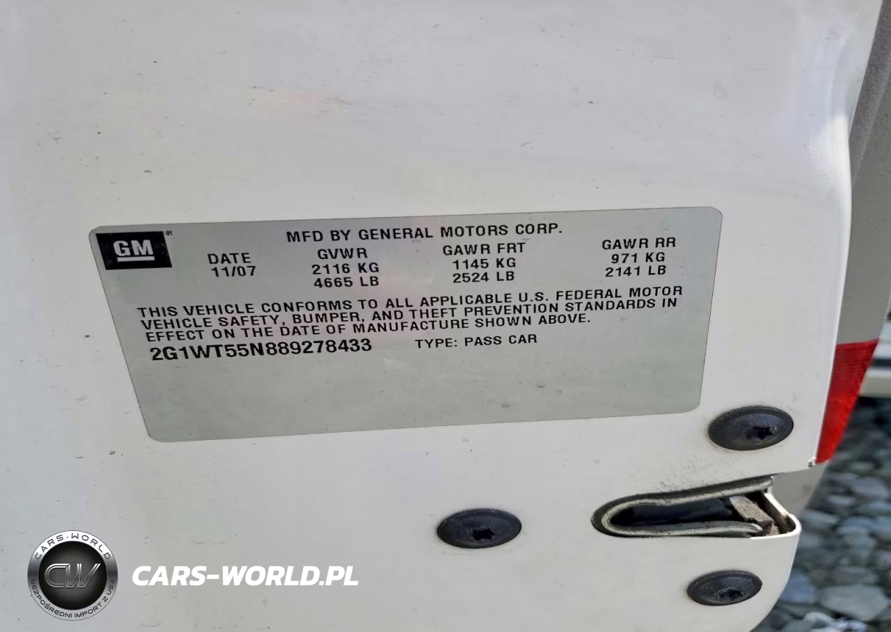 2008 Chev Impala VIN:2G1WT55N889278433 - 12