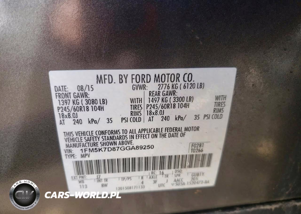 2016 Ford Explorer Xlt VIN:1FM5K7D87GGA89250 - 13