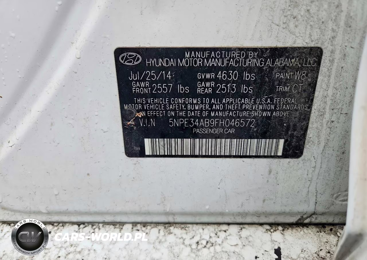 2015 Hyundai Sonata Sport 2.0T VIN:5NPE34AB9FH046572 - 13