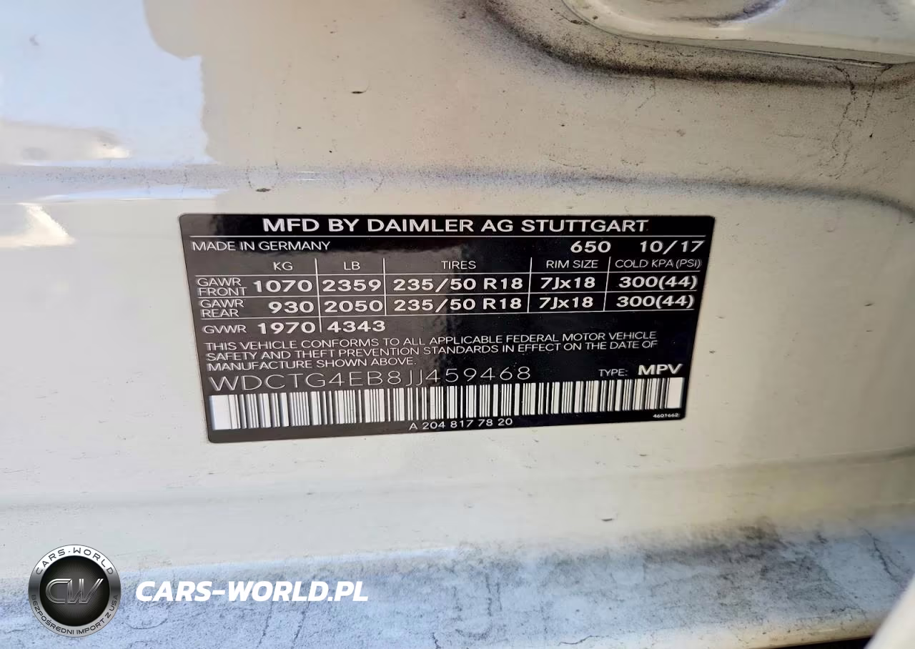 2018 Mercedes-Benz Gla 250 VIN:WDCTG4EB8JJ459468 - 13