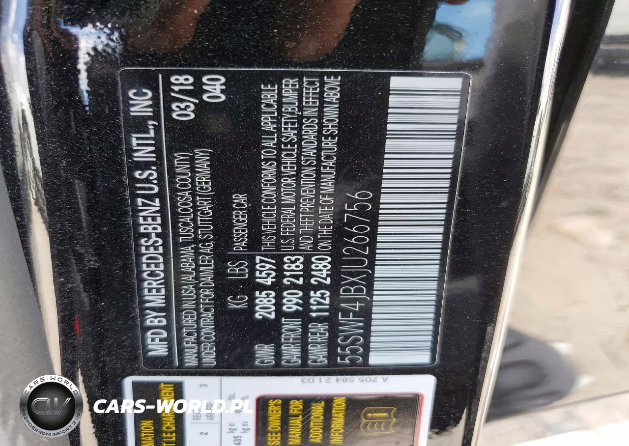 2018 Mercedes-Benz C 300 VIN:55SWF4JBXJU266756 - 12