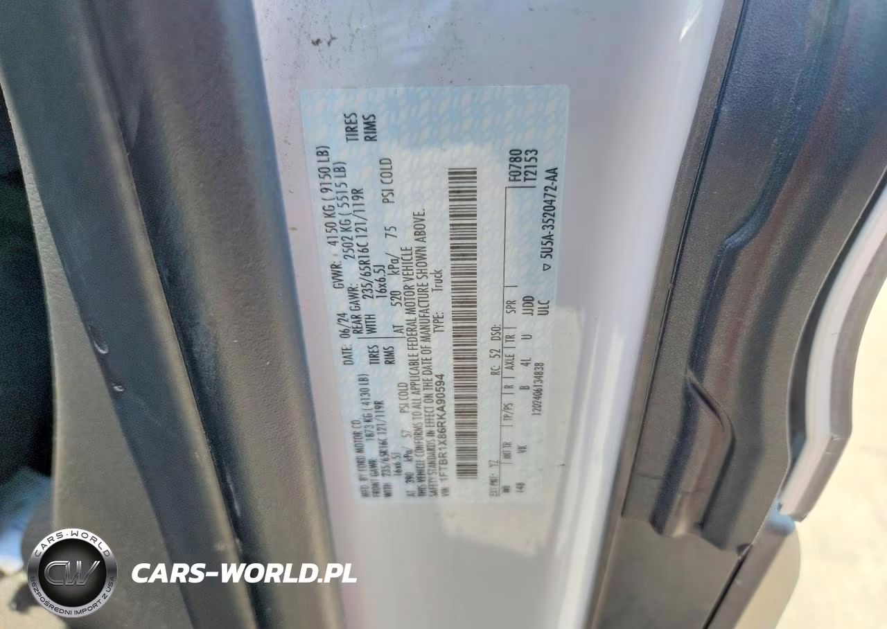 2024 Ford Transit T-250 VIN:1FTBR1X86RKA90594 - 16