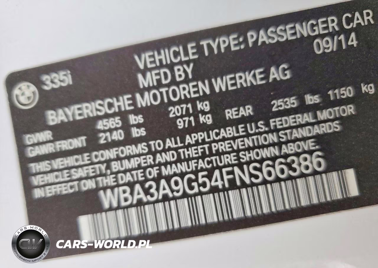 2015 BMW 335 I VIN:WBA3A9G54FNS66386 - 12
