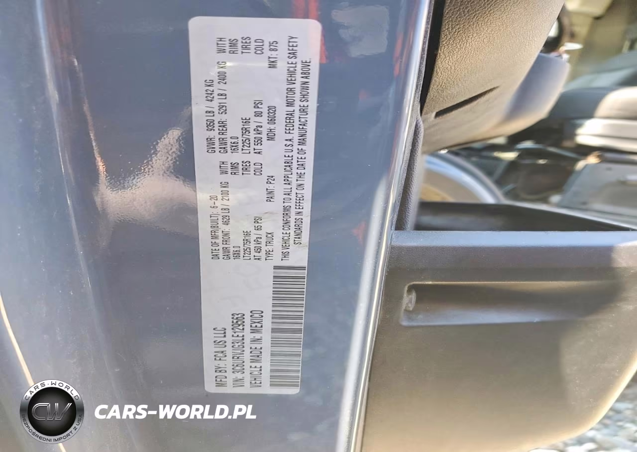 2020 Ram Promaster 3500 Delivery Van VIN:3C6URVJG3LE129563 - 13